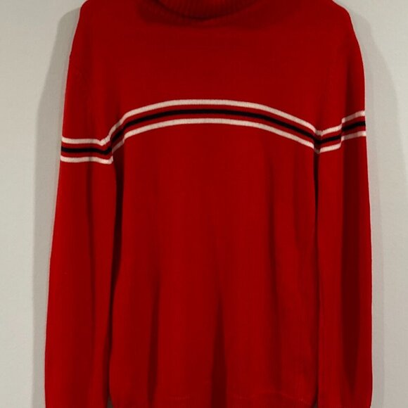 Perfect Moment Wool Striped Ski Sweater in Red Size L - Picture 6 of 11